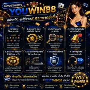 ฟีเจอร์ใหม่ของ YOUWIN88 ที่ช่วยให้การใช้งานสะดวกมากยิ่งขึ้น